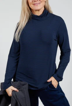 Mama B Tops^Baobab MR T Shirt in Blu Stripe