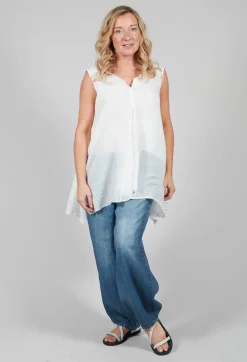 Kedziorek Tops^Bardot Top in Off White