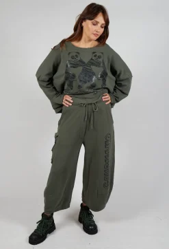 Rundholz Black Label Trousers^Barrel Leg Joggers in Camp Print
