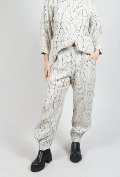 Bitte Kai Rand Trousers^Barrel Leg Trousers with Print in White