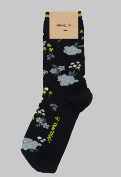 Mama B Socks^Basso F Floral Socks in Nero