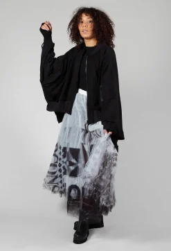 Nostra Santissima Jackets^Batwing Sleeved Jacket with Asymmetric Hem in Black