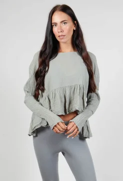 Privatsachen Shirts & Blouses^Bauchlos Shirt in Salbei Green