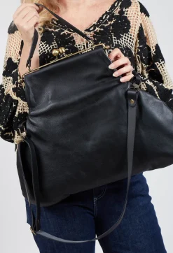 Le Daf Bags^Bauletto Tondo Bag in Black