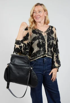 Le Daf Bags^Bauletto Tondo Bag in Black