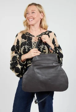 Le Daf Bags^Bauletto Tondo Bag in Ebano