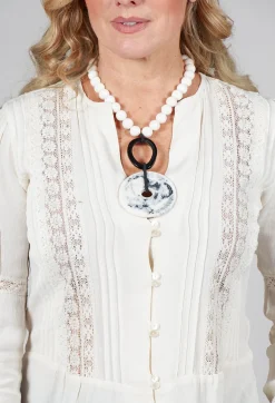Beatrice Markatos Necklaces^Beaded Choker Necklace in Black and White