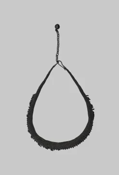 Petra Meiren Necklaces^Beaded Mesh Choker in Grey