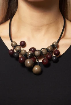 Nodova Necklaces^Beaded Necklace in Grey