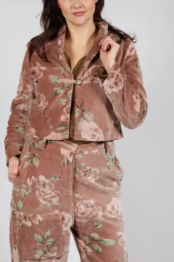 Les Ours Jackets^Begonia Jacket in Velour Fleur Rose