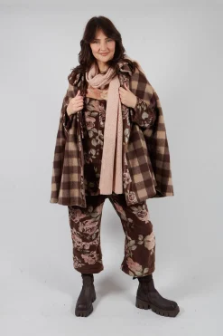 Les Ours Jackets^Begonia Jacket in Velour Fleur Chocolat