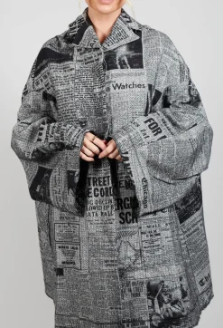 Rundholz Dip Coats^Bell Sleeve Coat in Moonwalk
