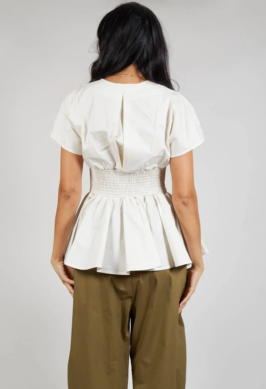 Mei Meij Shirts & Blouses^Belt Front Blouse in Cream