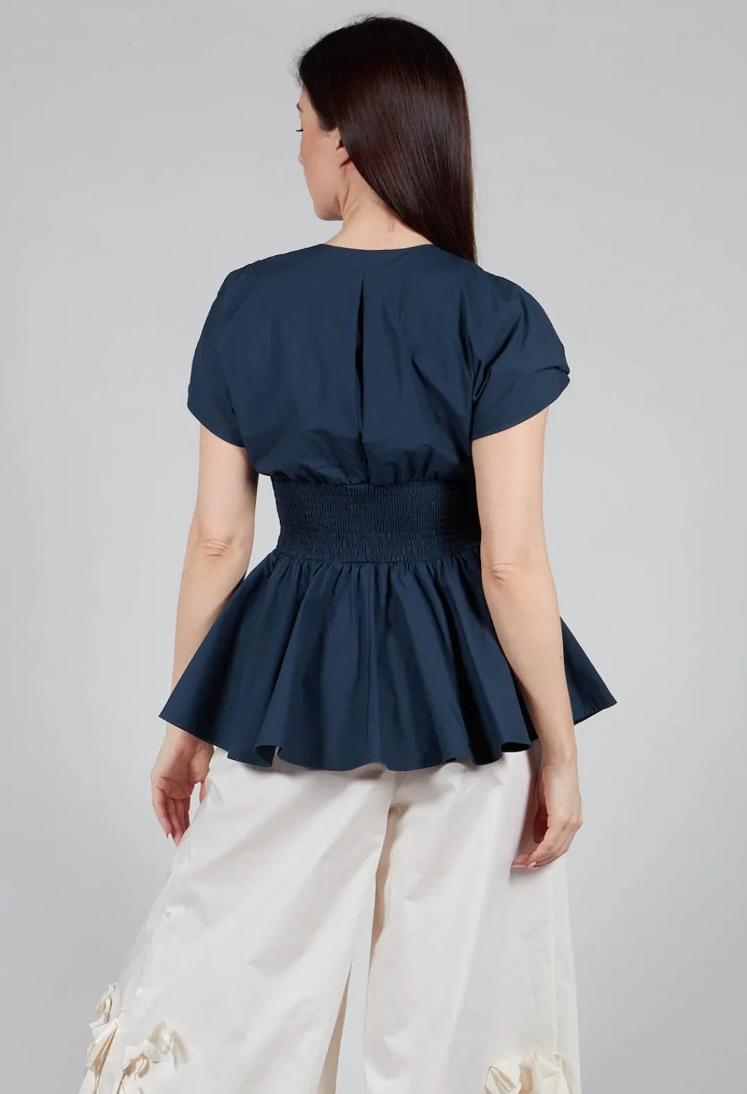 Mei Meij Shirts & Blouses^Belt Front Blouse in Navy