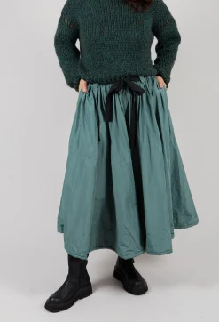 Les Filles d'Ailleurs Skirts^Belted Full Skirt in Sage Green
