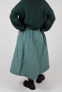 Les Filles d'Ailleurs Skirts^Belted Full Skirt in Sage Green