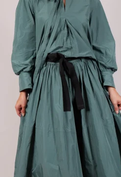 Les Filles d'Ailleurs Skirts^Belted Full Skirt in Sage Green