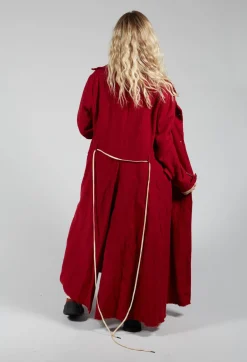 Masnada Coats^Belted Trench Coat in Blood