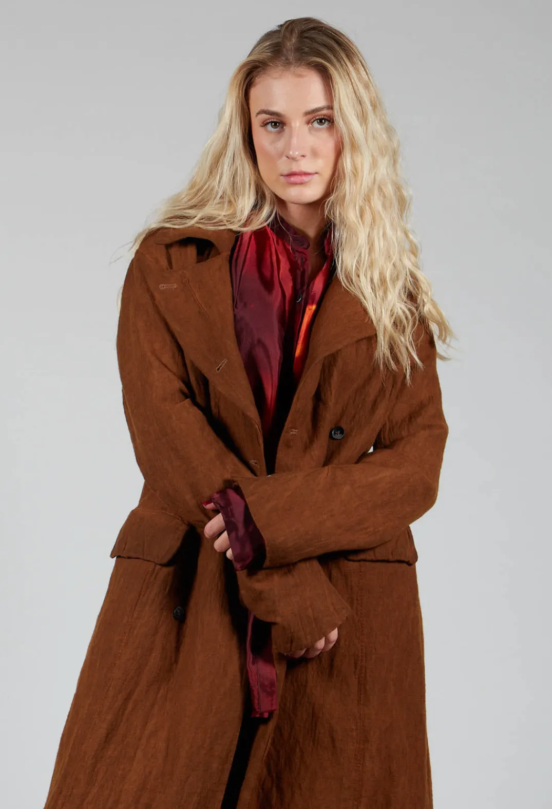 Masnada Coats^Belted Trench Coat in Land