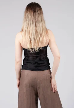 Malloni Tops^Berchet Jersey Strapless in Black