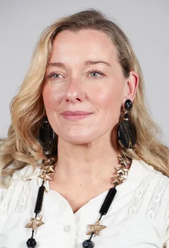 Angela Caputi Earrings^Big Bonbon Oman Clip Earrings in Galassia
