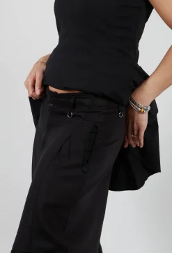 Pluslavie Trousers^Big Pocket Trousers in Black