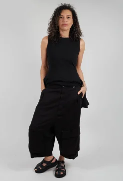 Pluslavie Trousers^Big Pocket Trousers in Black