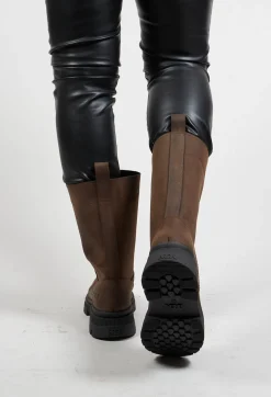 BRGN Boots^Biker Boots in Chocolate Brown