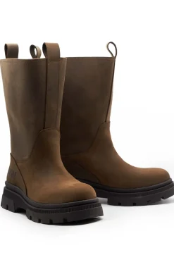 BRGN Boots^Biker Boots in Chocolate Brown