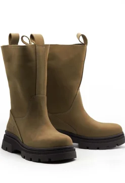 BRGN Boots^Biker Boots in Lizard Green