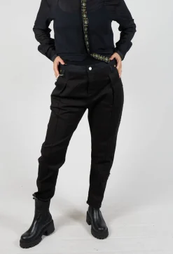 Umit Unal Jeans^Black  Jeans with Front Seams