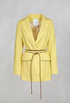 Beatrice B Jackets^Blazer in Cream Yellow