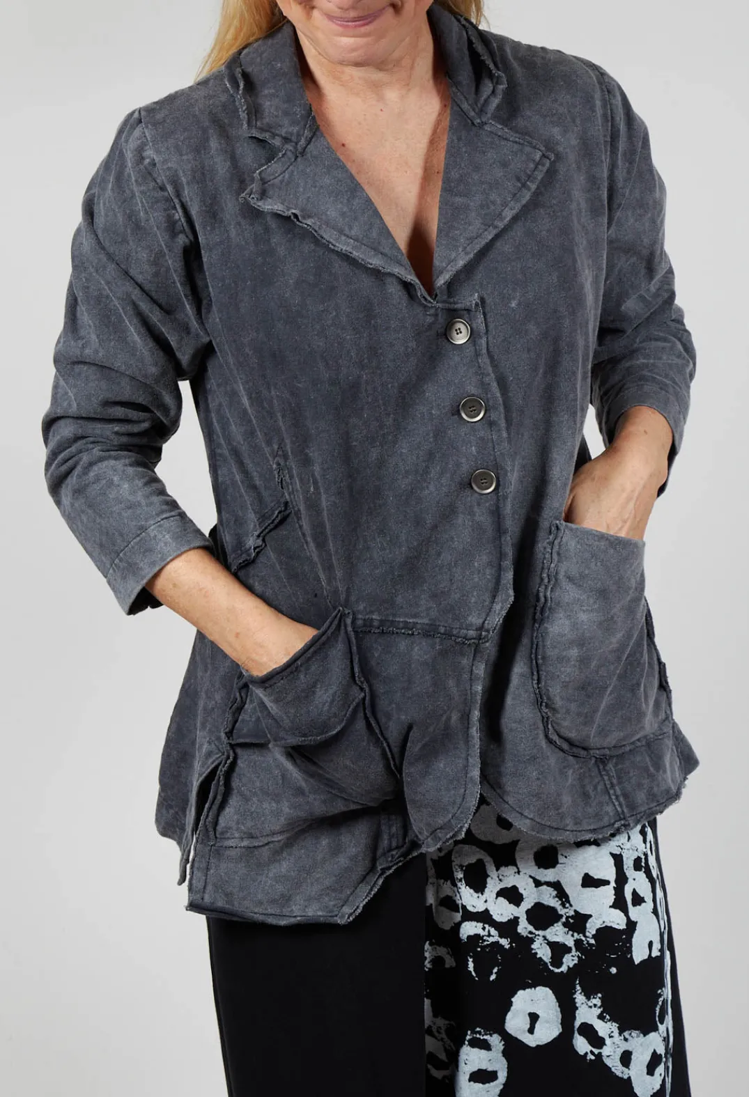 Bread and Butter Jackets^Bleach Washed Jacket in Grey