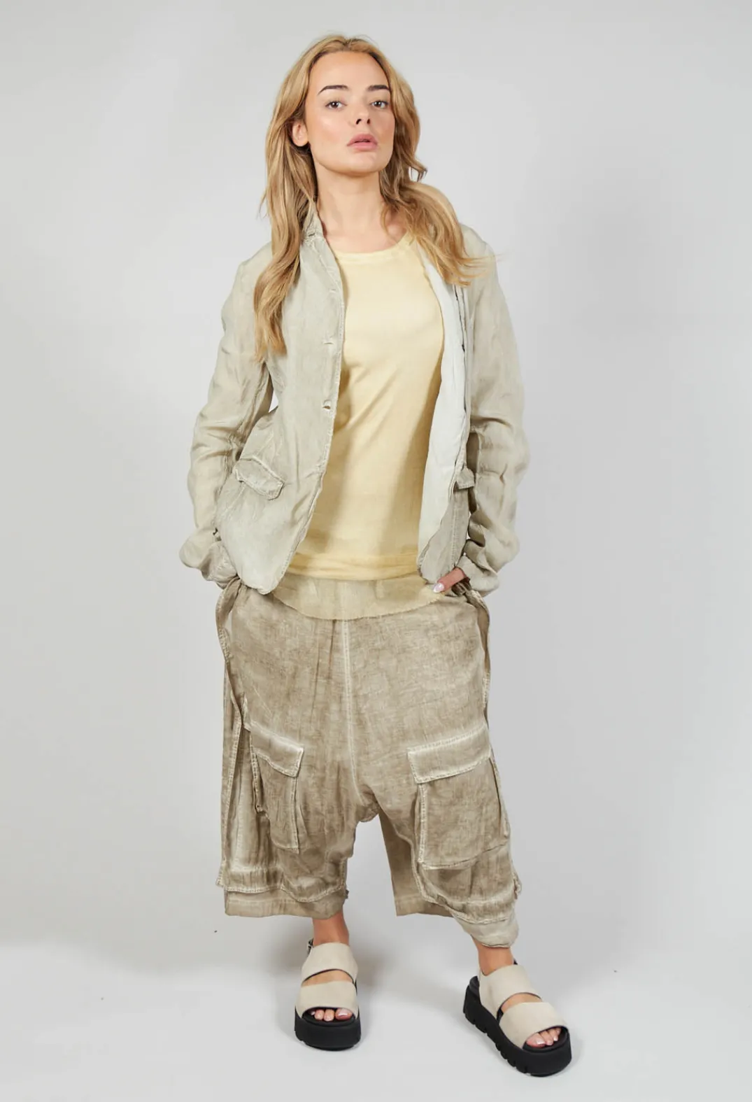Rundholz Mainline Jackets^Bleached Jacket in Straw Cloud