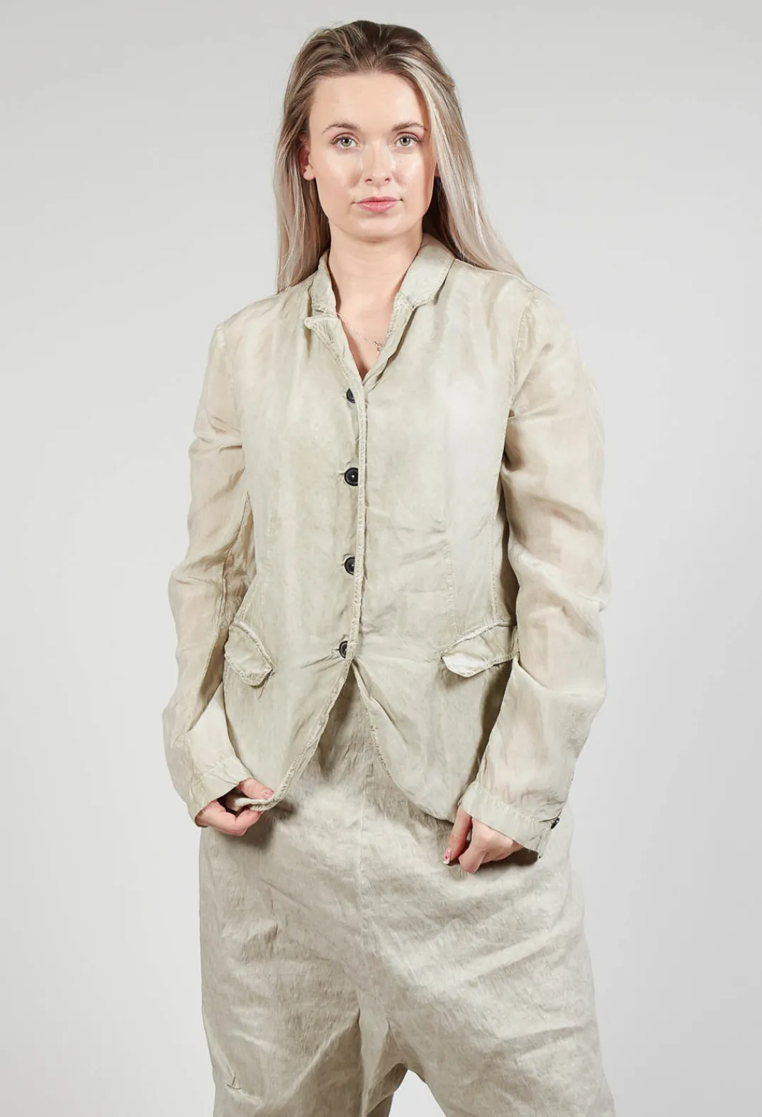 Rundholz Mainline Jackets^Bleached Jacket in Straw Cloud