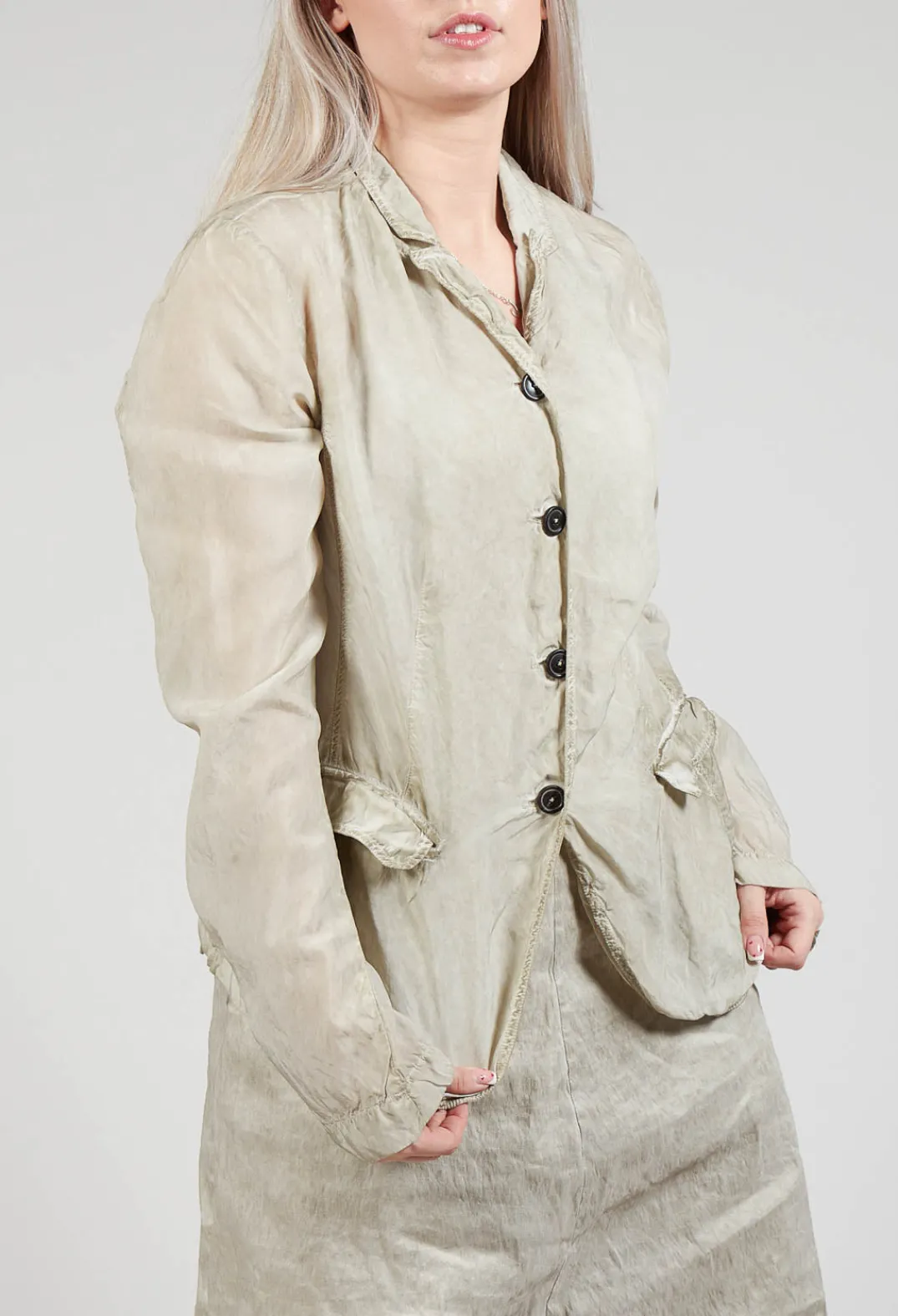 Rundholz Mainline Jackets^Bleached Jacket in Straw Cloud