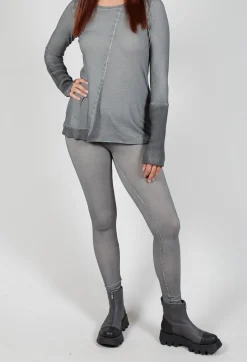 Rundholz Dip Leggings^Bleached Stitch Leggings in Pencil Cloud