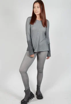 Rundholz Dip Leggings^Bleached Stitch Leggings in Pencil Cloud