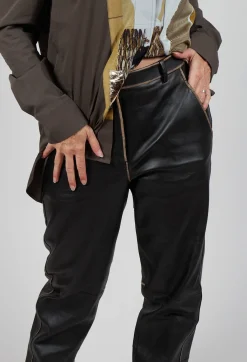 Annette Gortz Trousers^Bless Leather Pants in Black