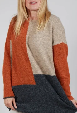 Operificio Neirami Jumpers^Block Colour Jumper in Zucca Corda