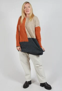 Operificio Neirami Jumpers^Block Colour Jumper in Zucca Corda
