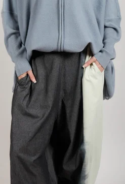 Moyuru Trousers^Block Colour Trousers in Grey and Black