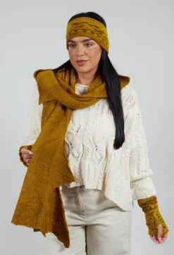 Butapana Scarves^Block Wool Scarf in Mustard