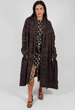 a_me Coats^Bloom Coat in Black and Brown