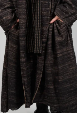 a_me Coats^Bloom Coat in Black and Brown