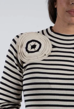 Bitte Kai Rand Shirts & Blouses^Bloom Rib Knit Blouse in Beige Stripe
