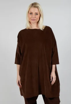 Album Di Famiglia Tops^Boat Neck Tunic V inCoffee