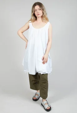 Amici Tops^Boat Neckline Top in Bianco
