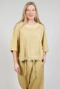 Rundholz Dip Tops^Boat-Neck T-Shirt in Wax Cloud