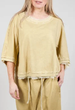 Rundholz Dip Tops^Boat-Neck T-Shirt in Wax Cloud